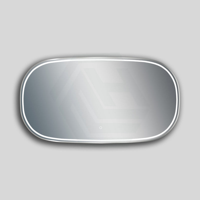 650/1200/1600Mm Led Mirror Silver Framed Oval Front Light 1200X650Mm