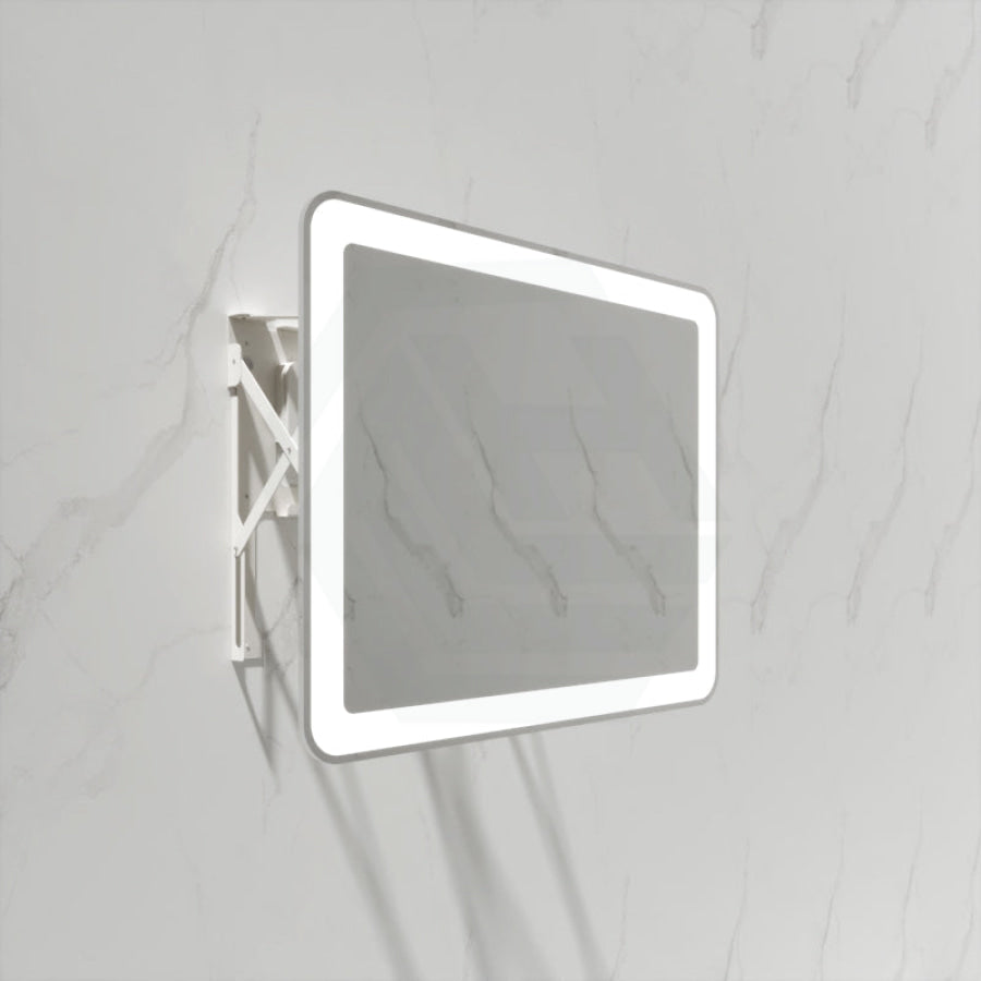 650/800Mm Pull Out Led Mirror White Mechanism Framed Automatic Light Mirrors
