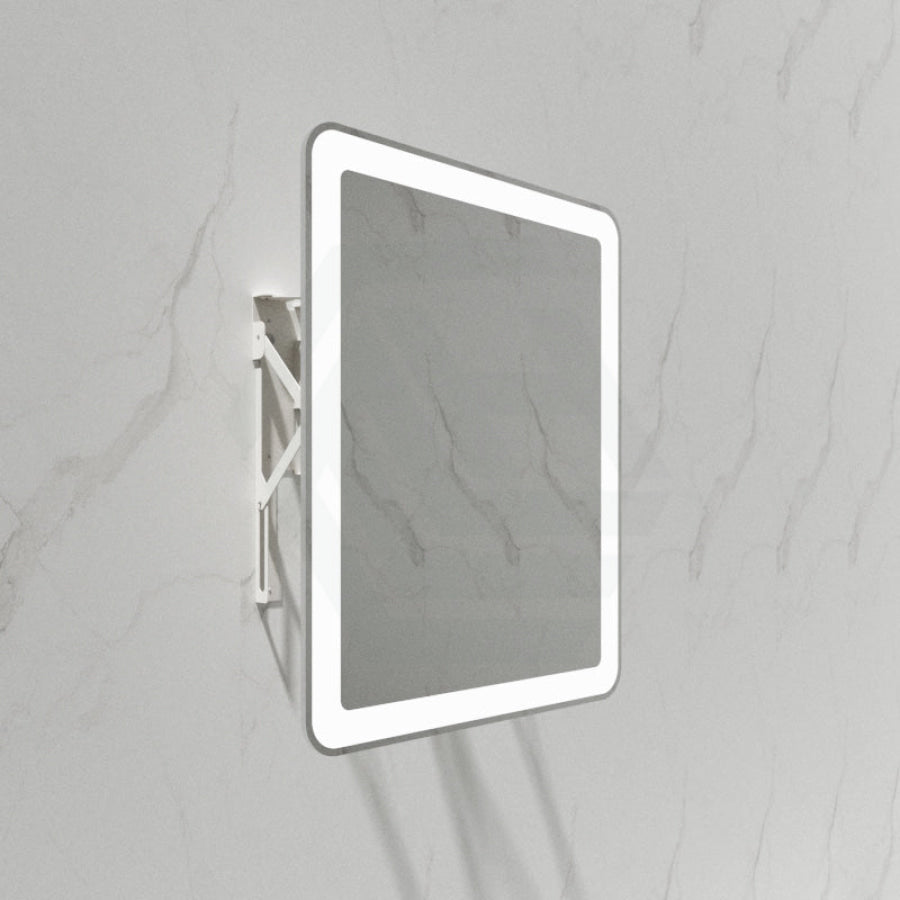 650/800Mm Pull Out Led Mirror White Mechanism Framed Automatic Light Mirrors