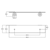 N#6(Nickel) 500Mm Clasico Brushed Nickel Glass Shelf Brass Back To Wall Bathroom Shelves