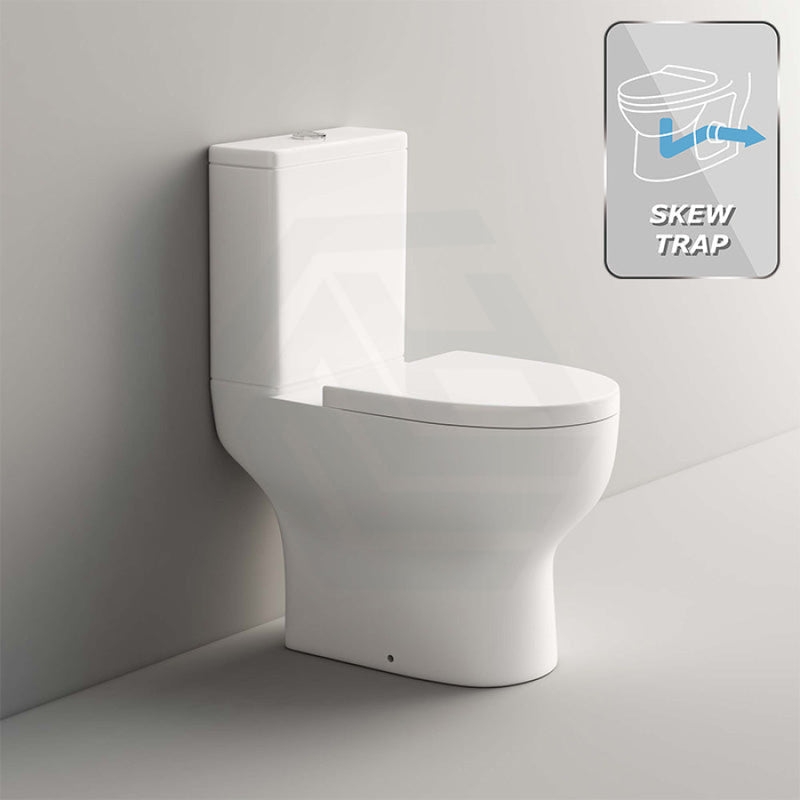 Ceramic Toilet Suite Tornado Skew Trap 665mm White