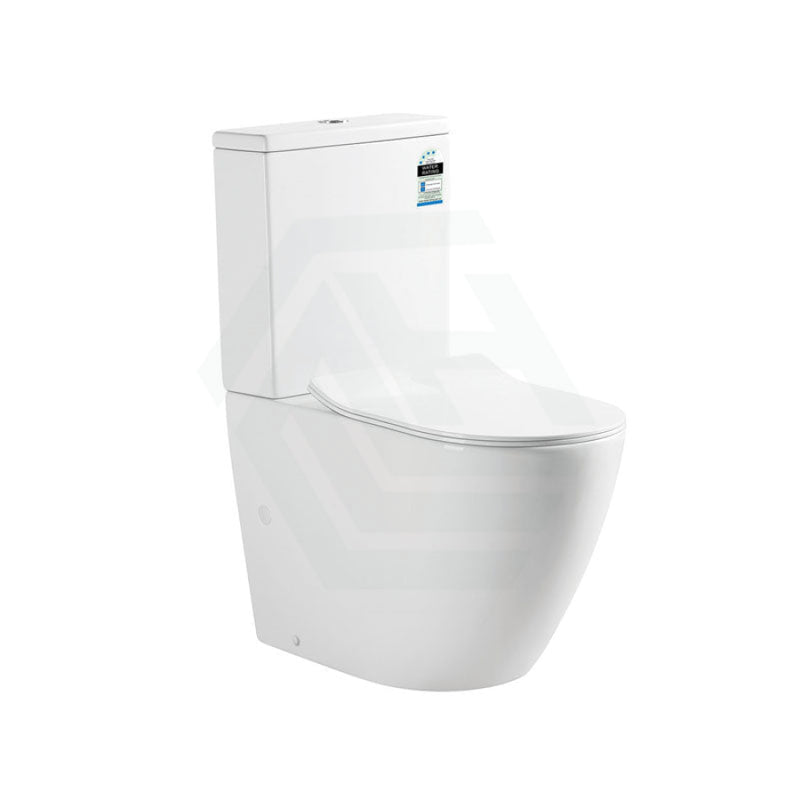 Hani 665X380X845Mm Bathroom Back To Wall Toilet Suite Comfort Height Rimless Slim Duraplas Seat