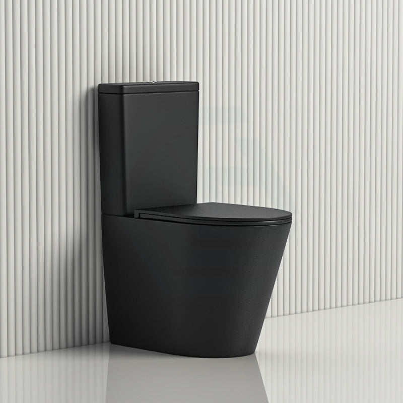 670X360X850Mm Bathroom Rimless Matt Black Toilet Suite Comfort Height Back To Wall Suites