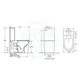 670X360X850Mm Bathroom Rimless Tornado Toilet Suite Comfort Height Back To Wall White Gloss Suites