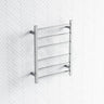 674X620X120Mm Square Chrome Electric Heated Towel Rack 6 Bars Rails