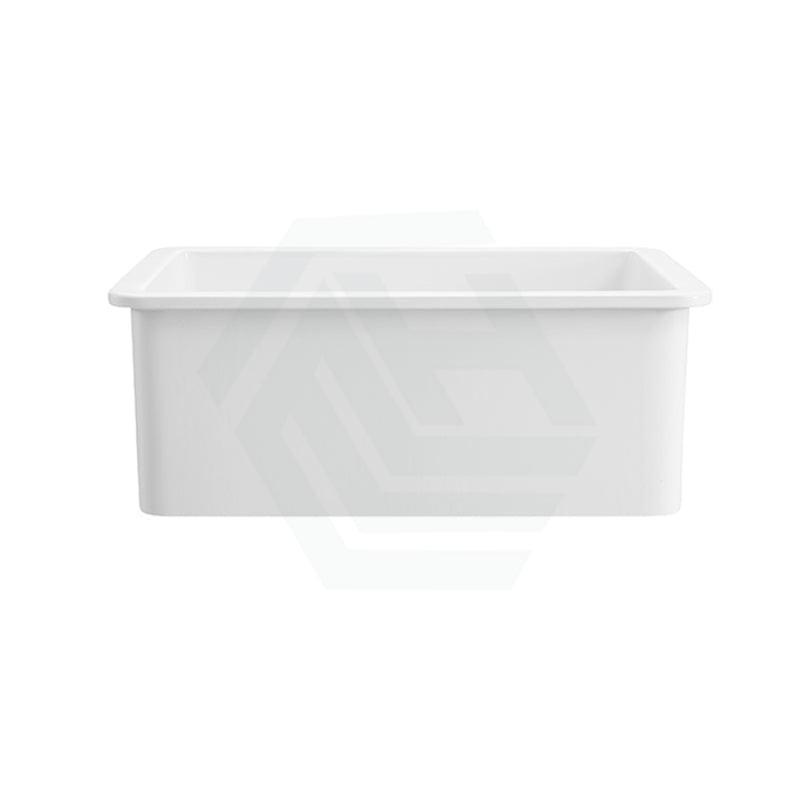 677X477X250Mm Gloss White Camden Fireclay Kitchen/Laundry Sink Single Bowl Top/Under Mount Kitchen