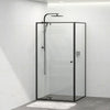 Semi-frameless Shower Screen L Shape Pivotal Door Black