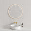 700/900Mm Aulic Windsor Round Led Mirror Brushed Bronze Framed Touchless Backlit Mirrors