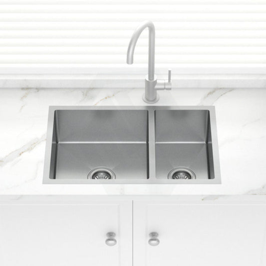 Stainless Steel Kitchen Sink Double Bowls 710mm