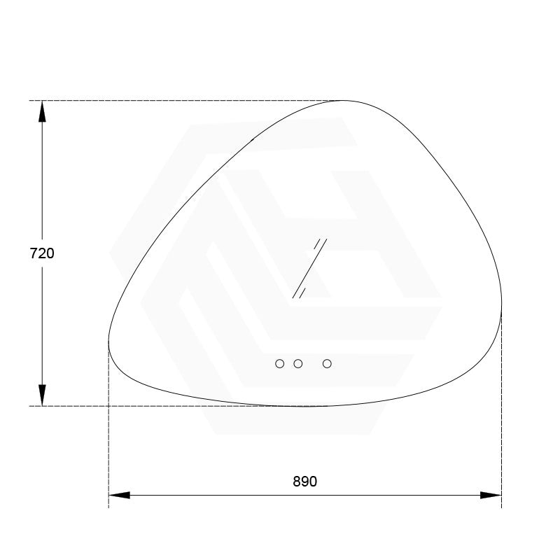 740X860Mm Led Mirror Special Shape Motion Sensor Auto On