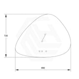 740X860Mm Led Mirror Special Shape Motion Sensor Auto On