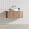 750-1500Mm Bergen Wall Hung Vanity Mdf Board Solid Timber Fluted Bathroom Cabinet Vanities