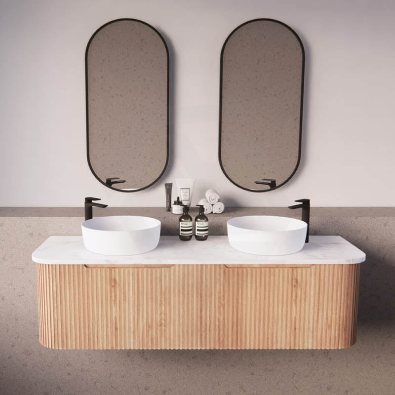 750-1500mm Bergen Wall Hung Vanity Solid Timber PVC Coating MDF Board Bathroom Cabinet