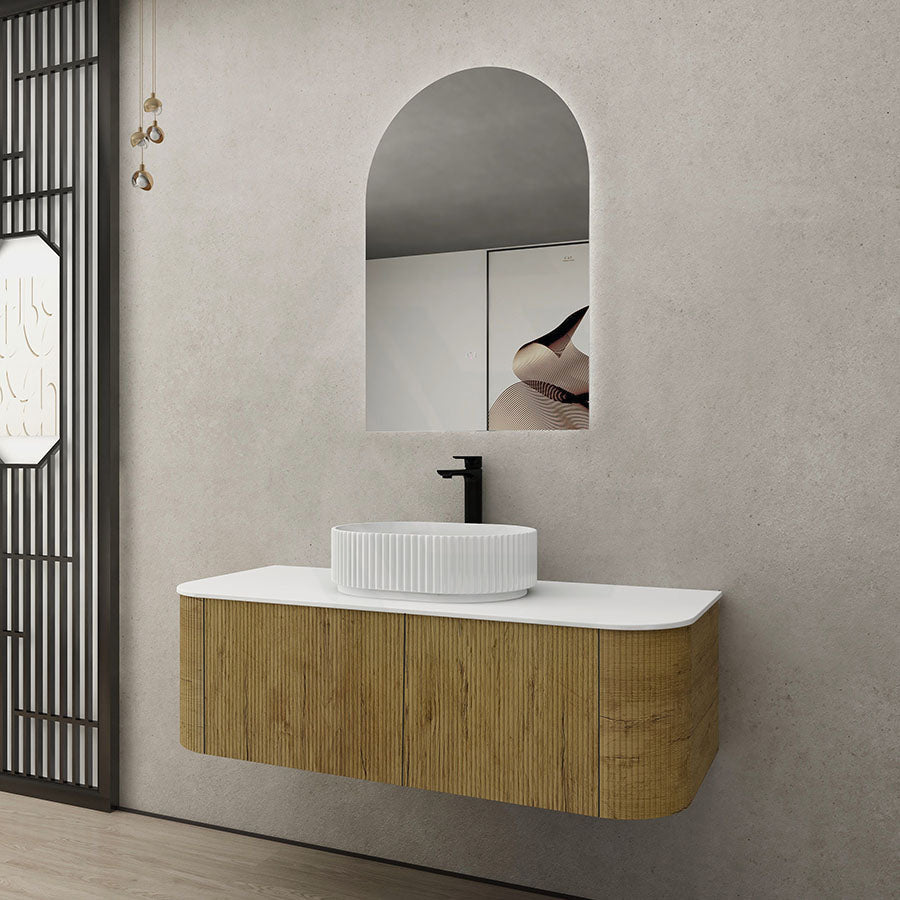 750-1500Mm Ceto Bronte Prime Oak Wall Hung Bathroom Vanity Push-To-Open Vanities