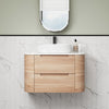 750 - 1800Mm Aulic Briony Wall Hung Vanity Drawer Timber Plywood Cabinet Only & Stone Top Natural