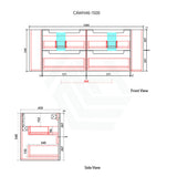 750-1800Mm Aulic Curva Wall Hung Vanity Finger Pull Drawer Timber Plywood Matt White Cabinet Only 