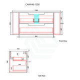 750-1800Mm Aulic Curva Wall Hung Vanity Finger Pull Drawer Timber Plywood Matt White Cabinet Only 