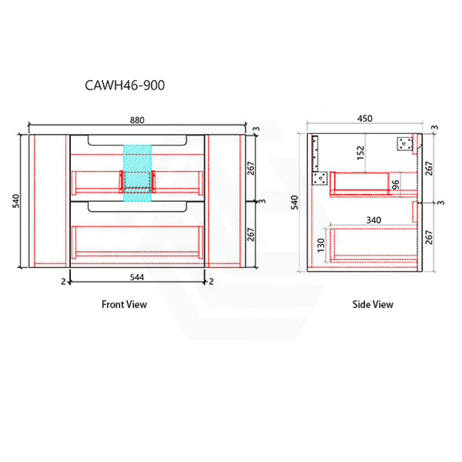 750-1800Mm Aulic Curva Wall Hung Vanity Finger Pull Drawer Timber Plywood Matt White Cabinet Only 