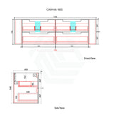 750-1800Mm Aulic Curva Wall Hung Vanity Finger Pull Drawer Timber Plywood Matt White Cabinet Only 