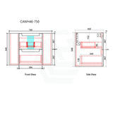 750-1800Mm Aulic Curva Wall Hung Vanity Finger Pull Drawer Timber Plywood Matt White Cabinet Only 