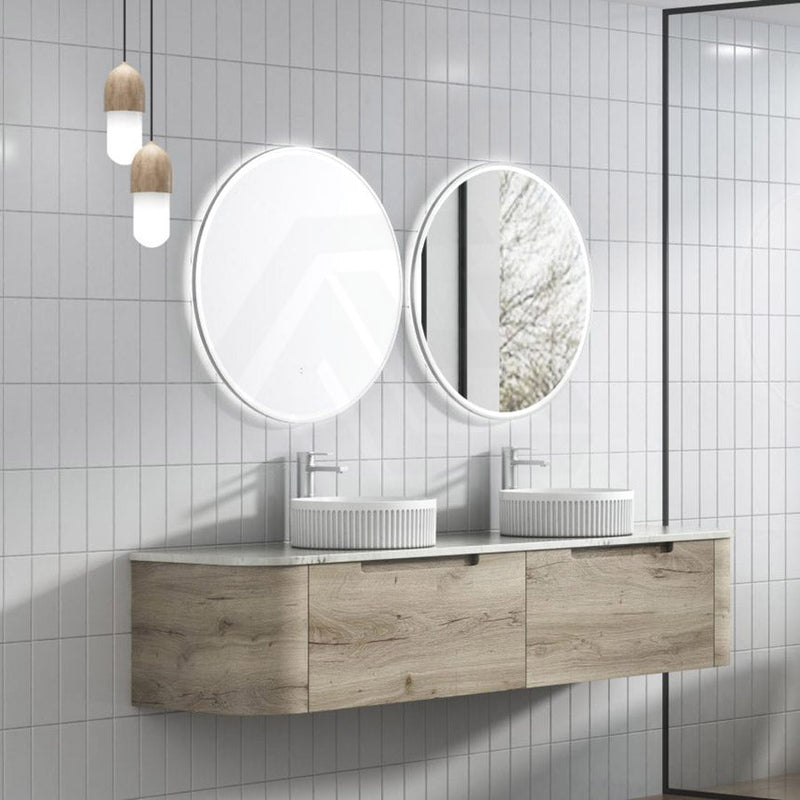 750 - 1800Mm Hamilton Wall Hung Curved Vanity Minimalistic Style Cabinet Only For Bathroom Matt