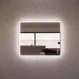 750/800/900/1200Mm Rectangle Brushed Nickel Framed Led Mirror Touch Sensor Horizontal/Vertical