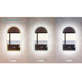 750/800/900/1200Mm Rectangle Brushed Nickel Framed Led Mirror Touch Sensor Horizontal/Vertical