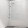 Tempered Glass Frameless Bathtub Shower Screen Fixed Panel Chrome 750-900mm
