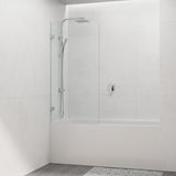 Tempered Glass Frameless Bathtub Shower Screen Fixed Panel Chrome 750-900mm