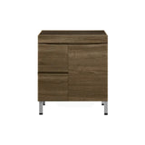 750Mm Freestanding Mdf Vanity Curve Edge Dark Oak Finish Left / Right Drawers Cabinet Only For
