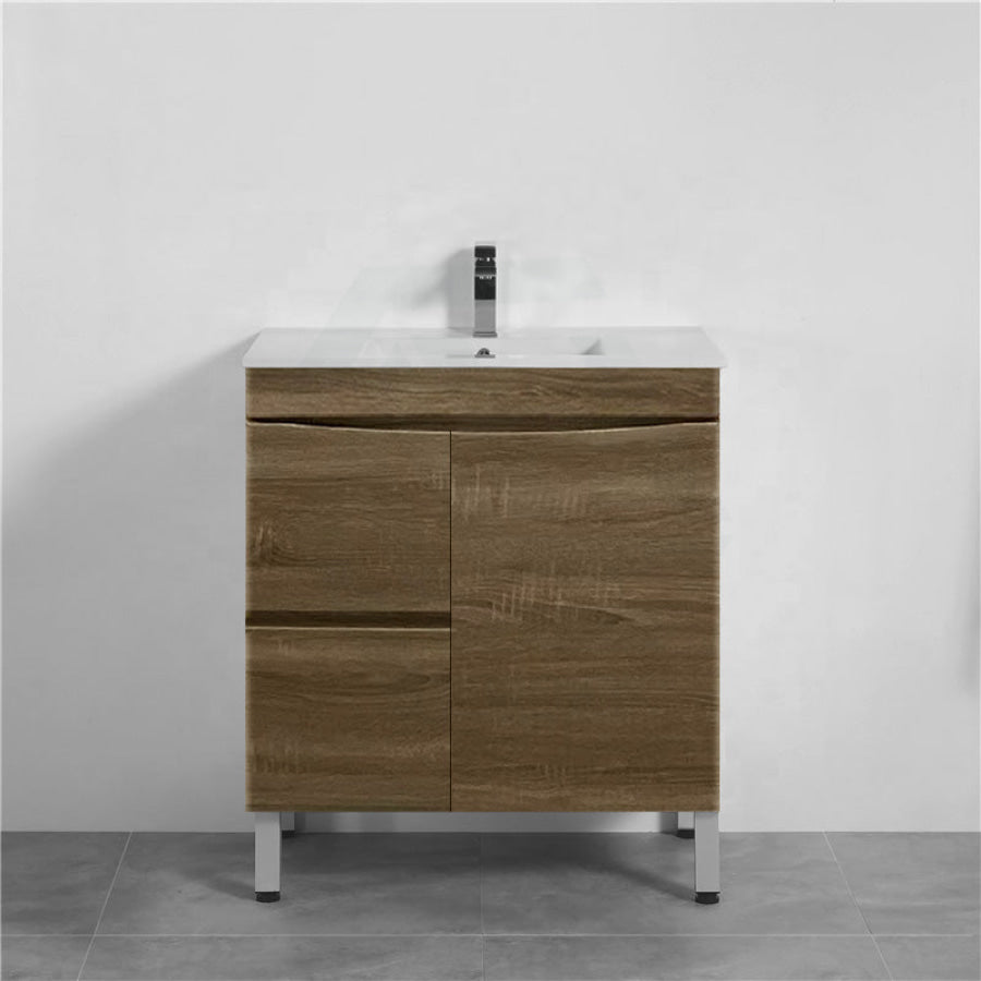 MDF Freestanding Vanity Curved Edge 750mm Dark Oak