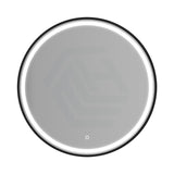 750/900Mm Led Mirror Round Black Framed Defogger Pad Led Mirrors