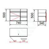 750Mm Narrow Wall Hung Bathroom Floating Vanity 2-Drawer 1-Door Multi-Colour Cabinet Only Right