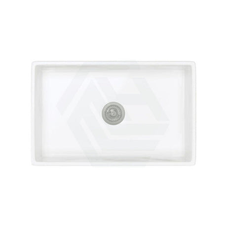 750x470x250mm Charlton Gloss White Ceramic Shaker Single Bowl Kitchen Butler Laundry Sink