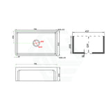 758X453X255Mm Gloss White Kensington Fireclay Farmhouse Sink Single Bowl Kitchen Laundry Butler