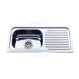 Eden 765X365X180mm Stainless Steel Kitchen Sink Left Right Single Bowl Available Hand