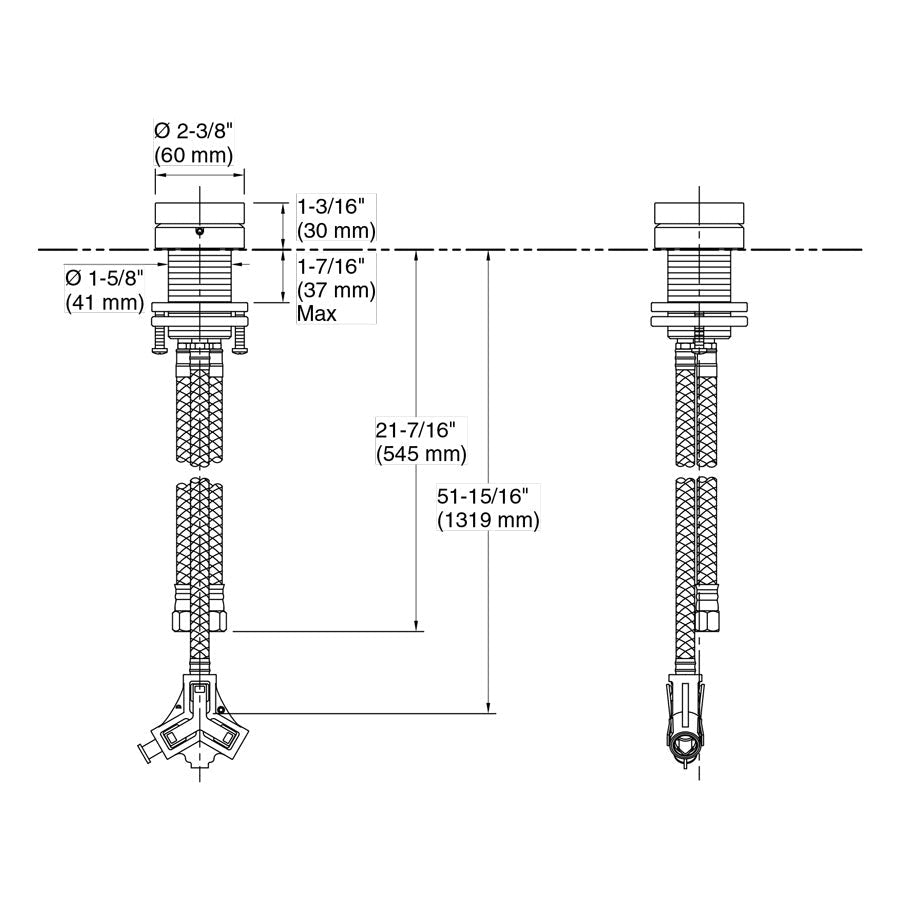 Kohler Components™ Bathroom Sink Tap Sets With Tube Design Bath/Basin