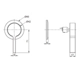 Kohler Components Chrome Round Plate Wall Mount Lever Trim Kit Only - Single Handle Mixer Dress