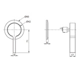 Kohler Components Chrome Round Plate Wall Mount Lever Trim Kit Only - Single Handle Mixer Dress