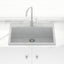 780X510X220mm Carysil Concrete Grey Single Bowl Granite Stone Kitchen Laundry Sink Top/ Under Mount