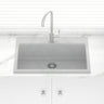 780X510X220mm Carysil Concrete Grey Single Bowl Granite Stone Kitchen Laundry Sink Top/ Under Mount