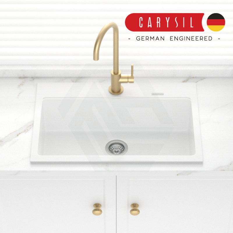 Carysil Granite Kitchen Sink Single Bowl 780mm White