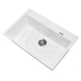 780X510X220mm Carysil White Single Bowl Granite Stone Kitchen Laundry Sink Top/ Under Mount Products