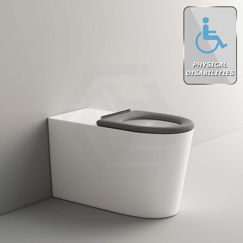 Ceramic Physical Disabilities Toilet Floor Pan Rimless Tornado 795mm