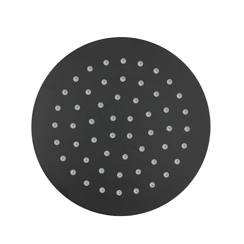 8 Inch 200Mm Round Black Twin Shower Station With 5 Functions Handheld Universal Water Inlet Showers