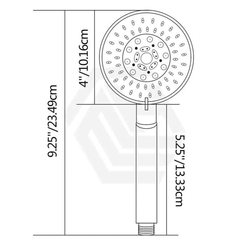 8 Inch 200Mm Round Chrome Twin Shower Station With 5 Functions Handheld Universal Water Inlet