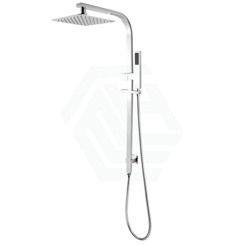 Twin Shower Station Top Water Inlet Suqare Chrome