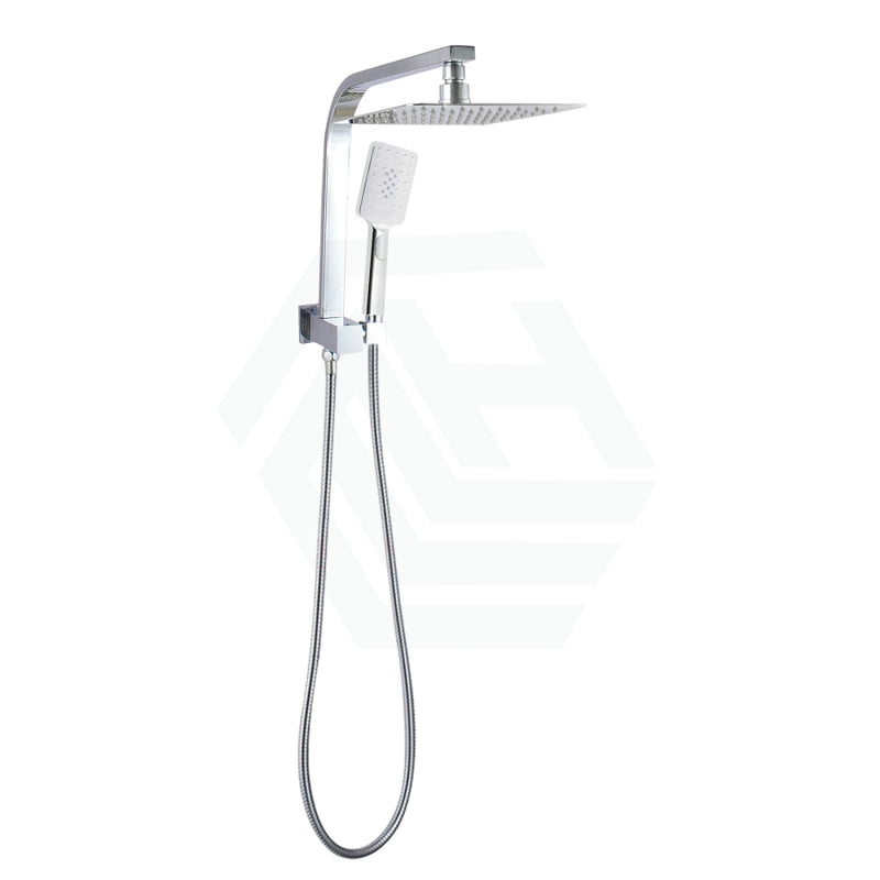 Twin Shower Station Top Water Inlet Square Chrome