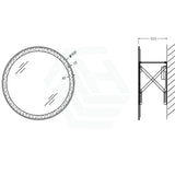 800Mm Round Pull Out Led Mirror White Mechanism Framed Automatic Light Mirrors