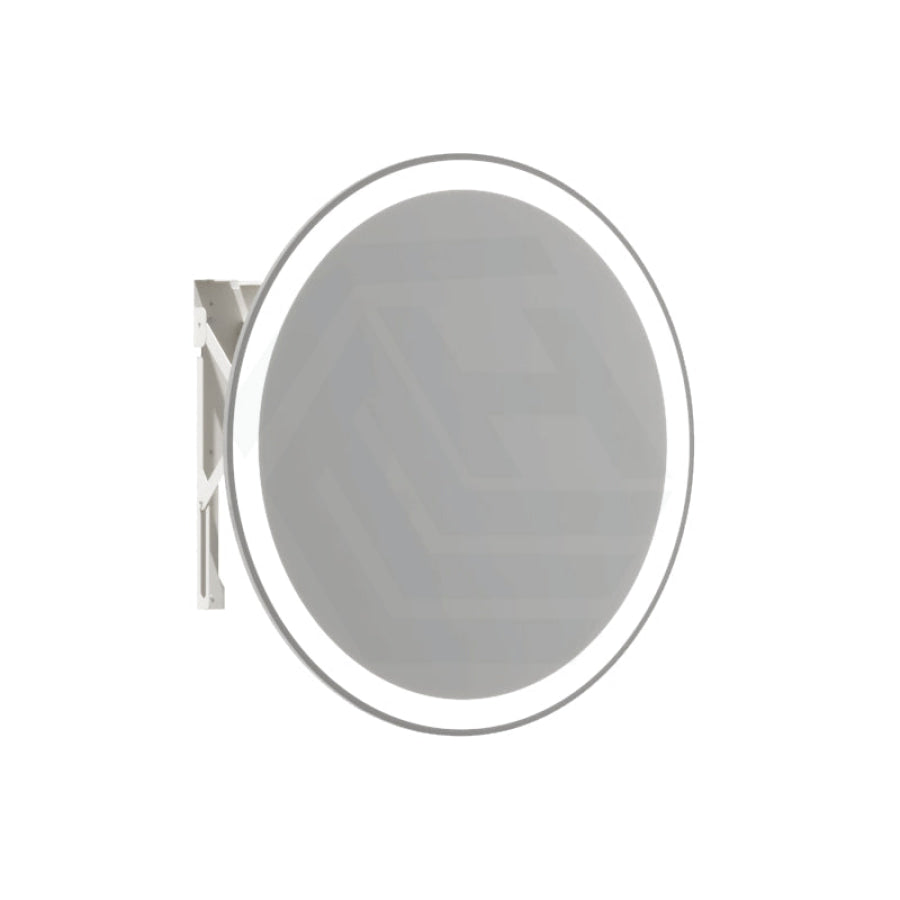 800Mm Round Pull Out Led Mirror White Mechanism Framed Automatic Light Mirrors